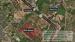 Landkarte des gesprengten Tunnels in Gaza