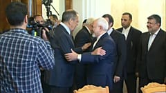 Sergei Lavrov greets Javad Zarif