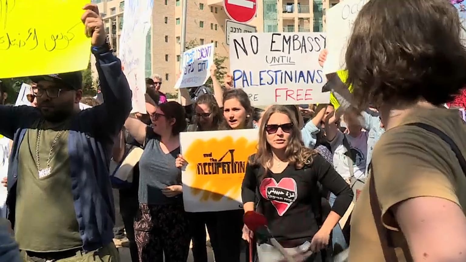 Protestas en Jerusalén contra la embajada estadounidense