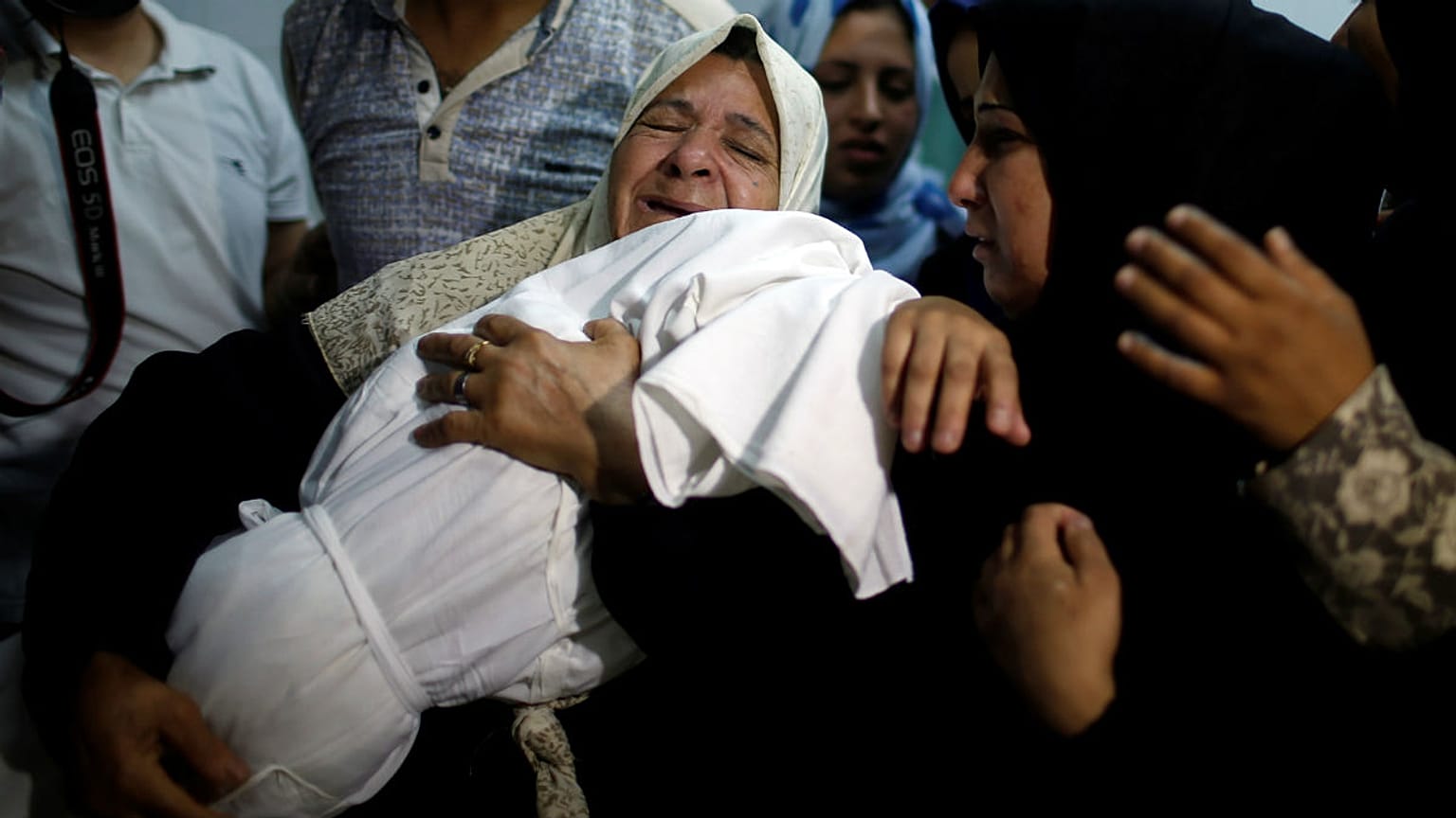 body of 8-month-old Palestinian infant Laila al-Ghandour 
