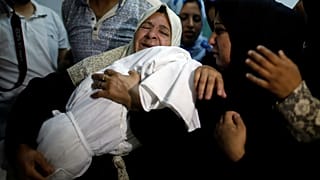 body of 8-month-old Palestinian infant Laila al-Ghandour 