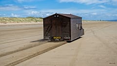 Watch: Motorised shed breaks speed record on Welsh beach