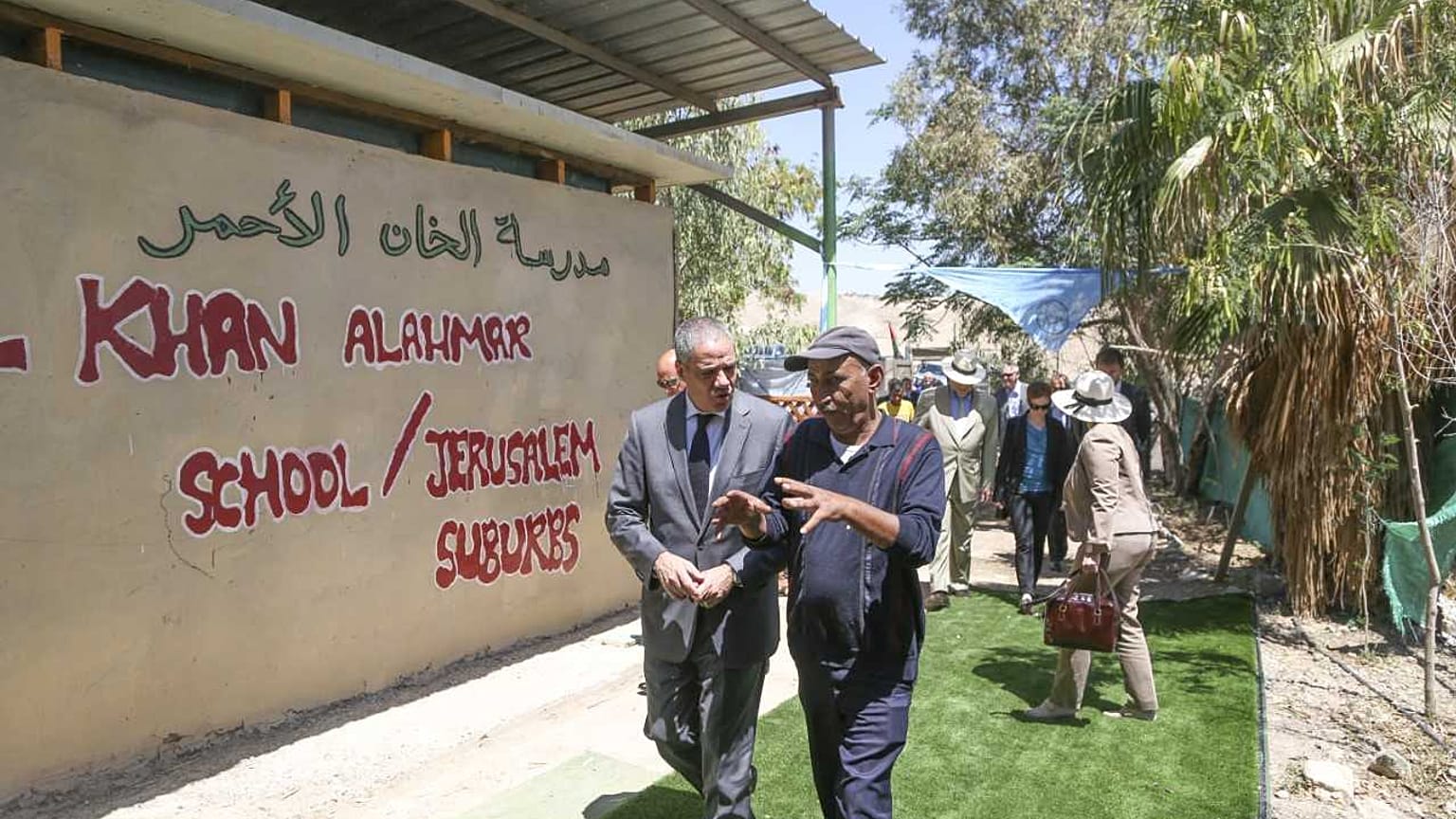التجمع البدوي المهدد بالهدم في الخان الأحمر