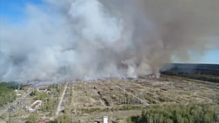 Пожар на бывшем военном полигоне в Удмуртии