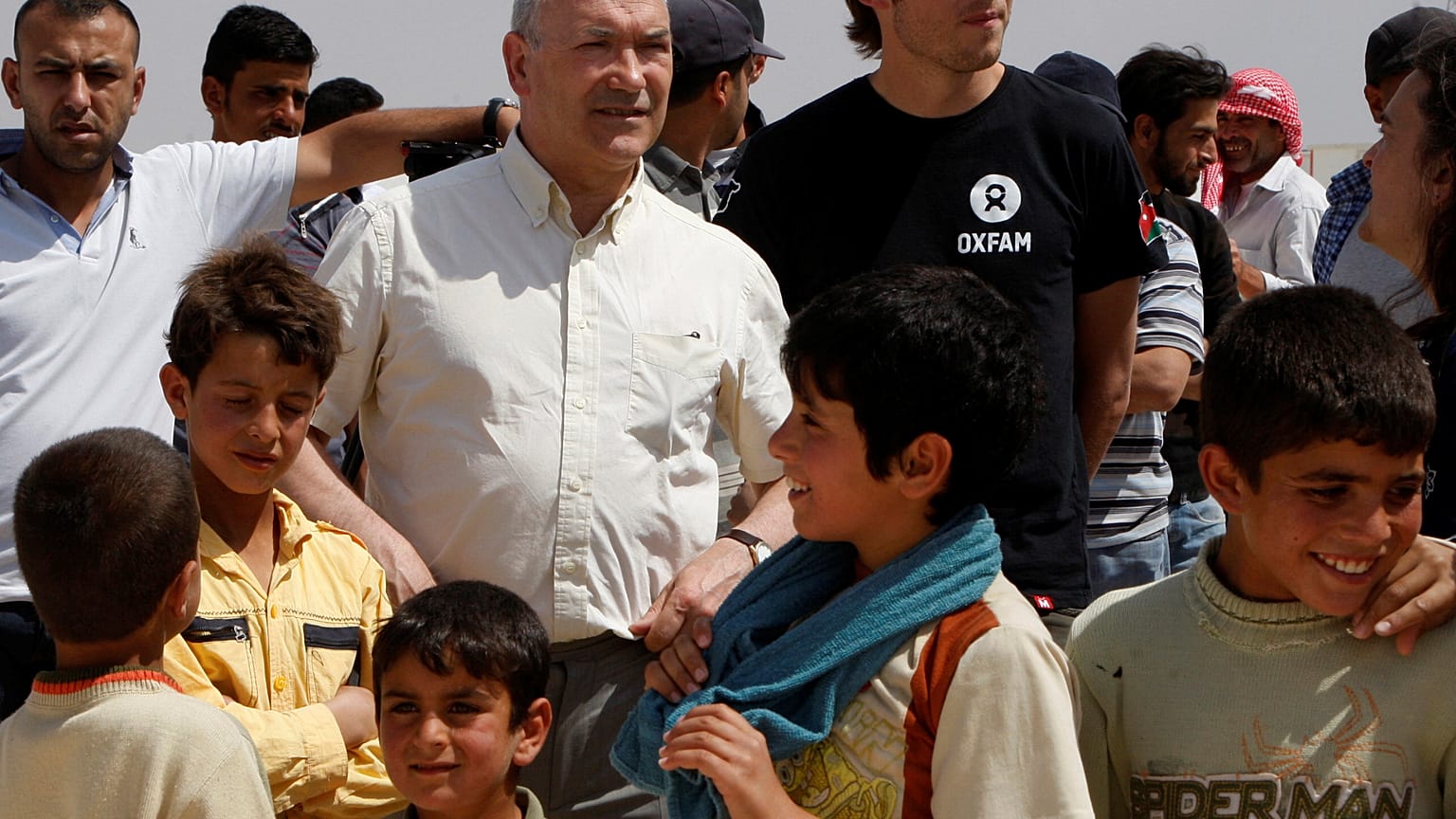 Oxfam chief Goldring on a trip to Jordan in 2013
