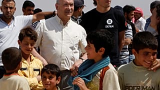 Oxfam chief Goldring on a trip to Jordan in 2013