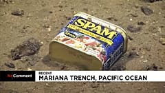 Мусор на дне Марианской впадины