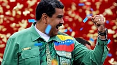 الرئيس الفنزويلي نيكولاس مادورو خلال حملته الانتخابية لولاية جديدة
