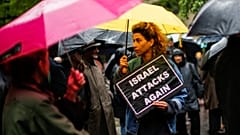 Акция поддержки палестинцев на Манхэттен, Нью-Йорк, 16 мая