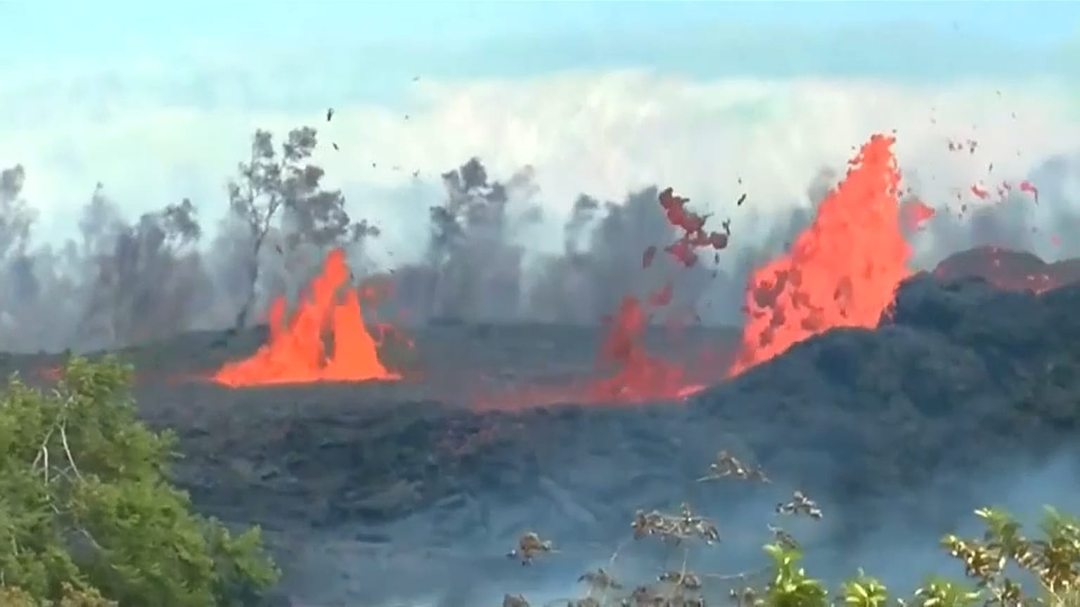 Le lingue di fuoco del Kilauea alle Hawaii