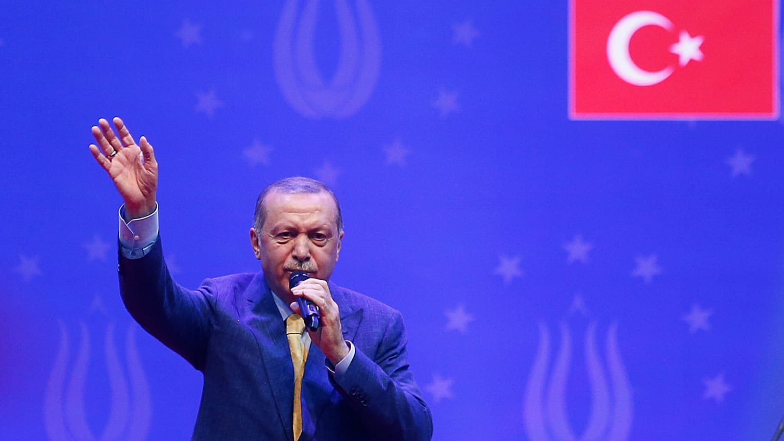 Erdogan bei seinem Wahlkampfauftritt in Sarajevo