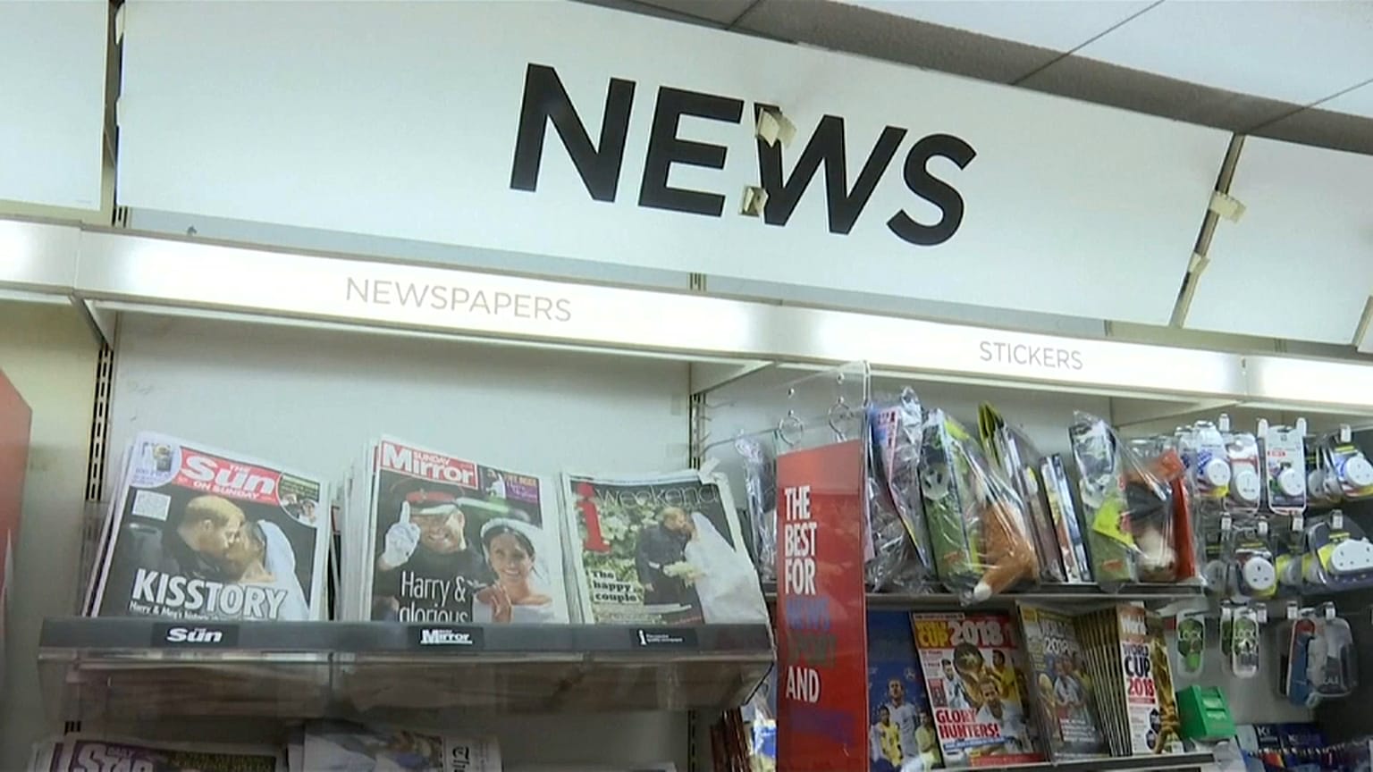 rush to gather UK newspapers commemorating royal wedding