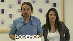 Pablo Iglesias and his partner, Podemos spokeswoman Irene Montero