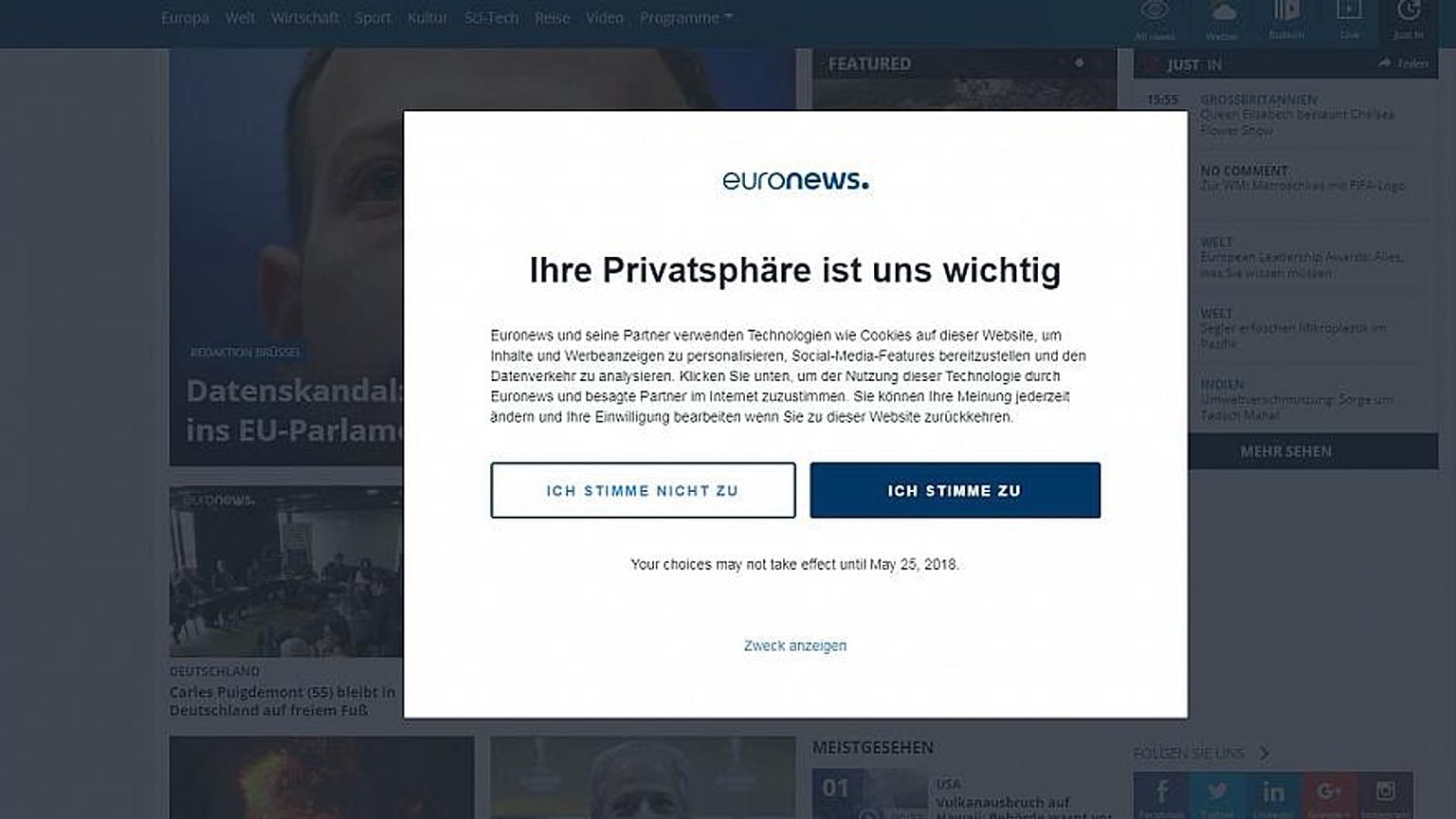Warum werde ich ständig gefragt, ob ich meine Daten freigebe?