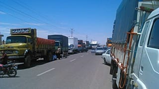اعتصاب کامیون‌داران در گناباد