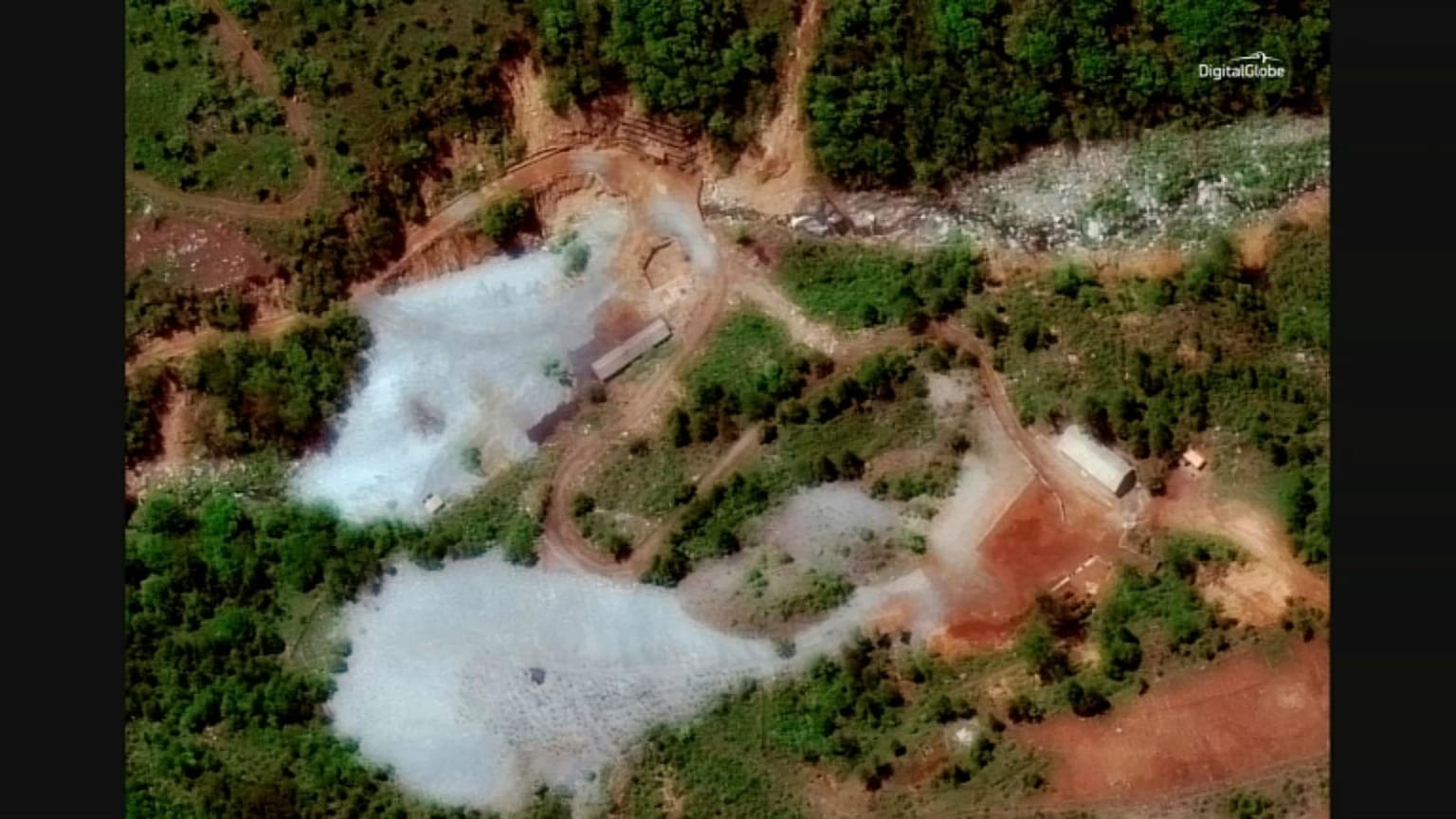 Satellite images showing North Korea's Punggye-ri nuclear test facility.
