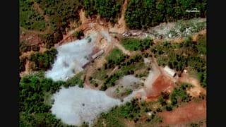 Satellite images showing North Korea's Punggye-ri nuclear test facility.