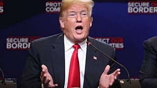 Donald Trump egy migrációról szóló konferencián. Bethpage, 2018.05.23.