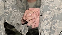 Two U.S. soldiers get married. 