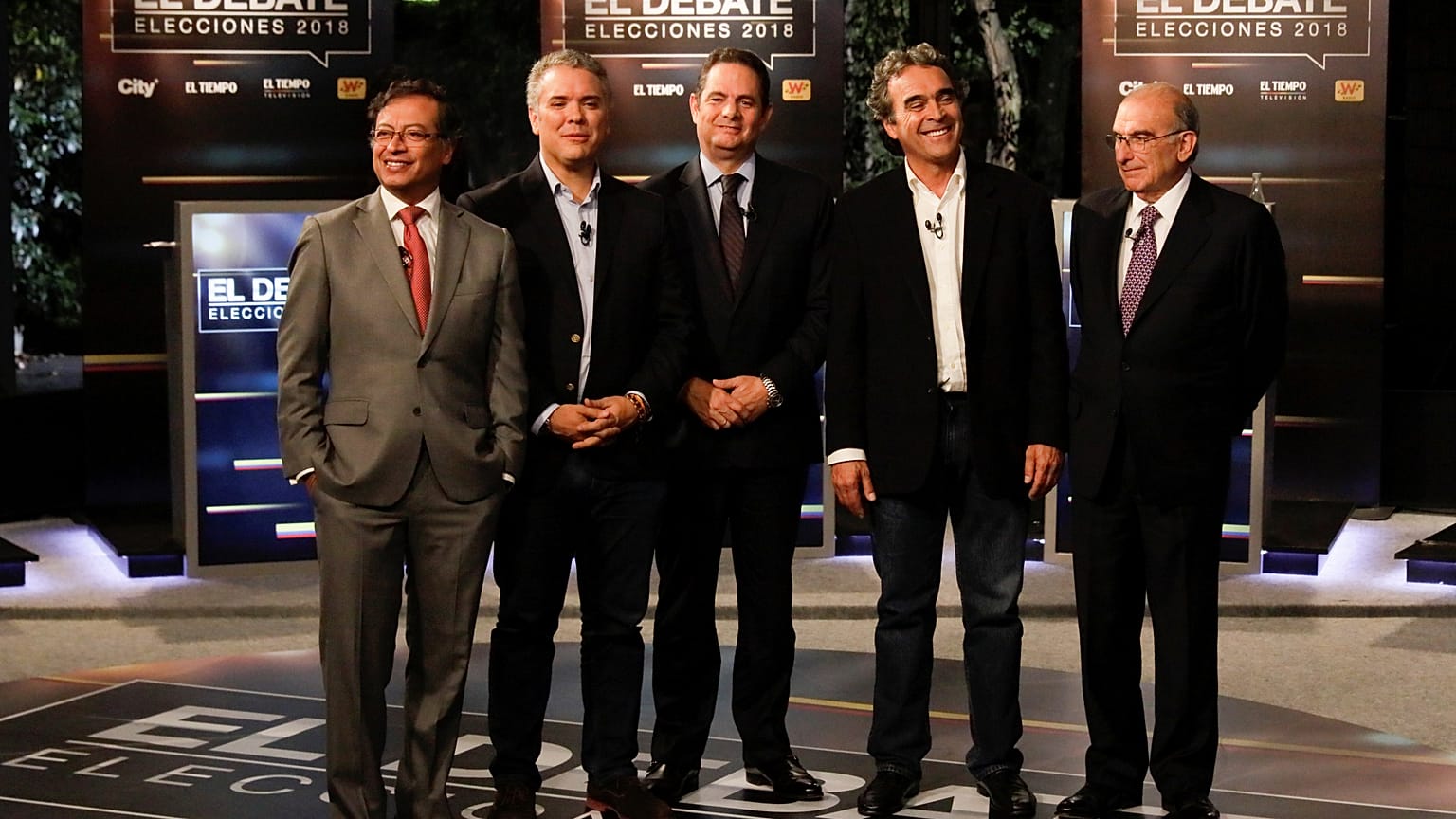 Candidats premier tour présidentielle Colombie. 