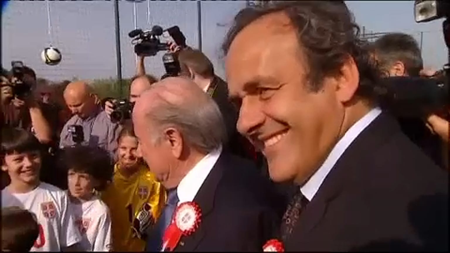 Michel Platini com Joseph Blatter