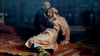 Quadro Ivan o Terrível e seu filho Ivan em 16 de novembro de 1581