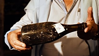 A vintage bottles of "yellow wine" from 1774