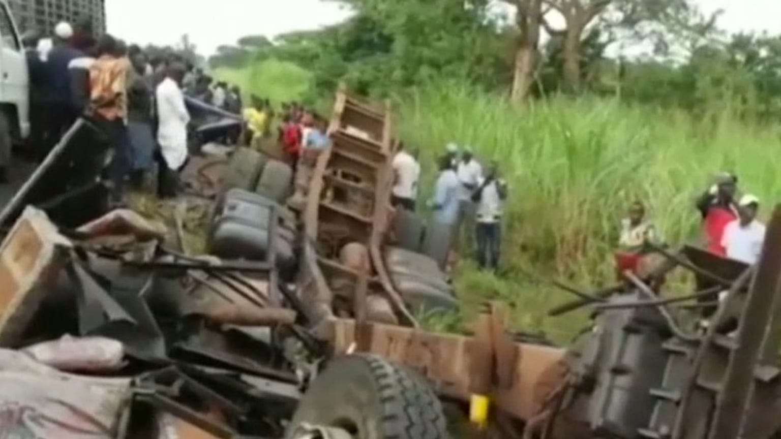 The aftermath of the accident