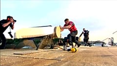 Dünya Odun Kesme Yarışması nefesleri kesti