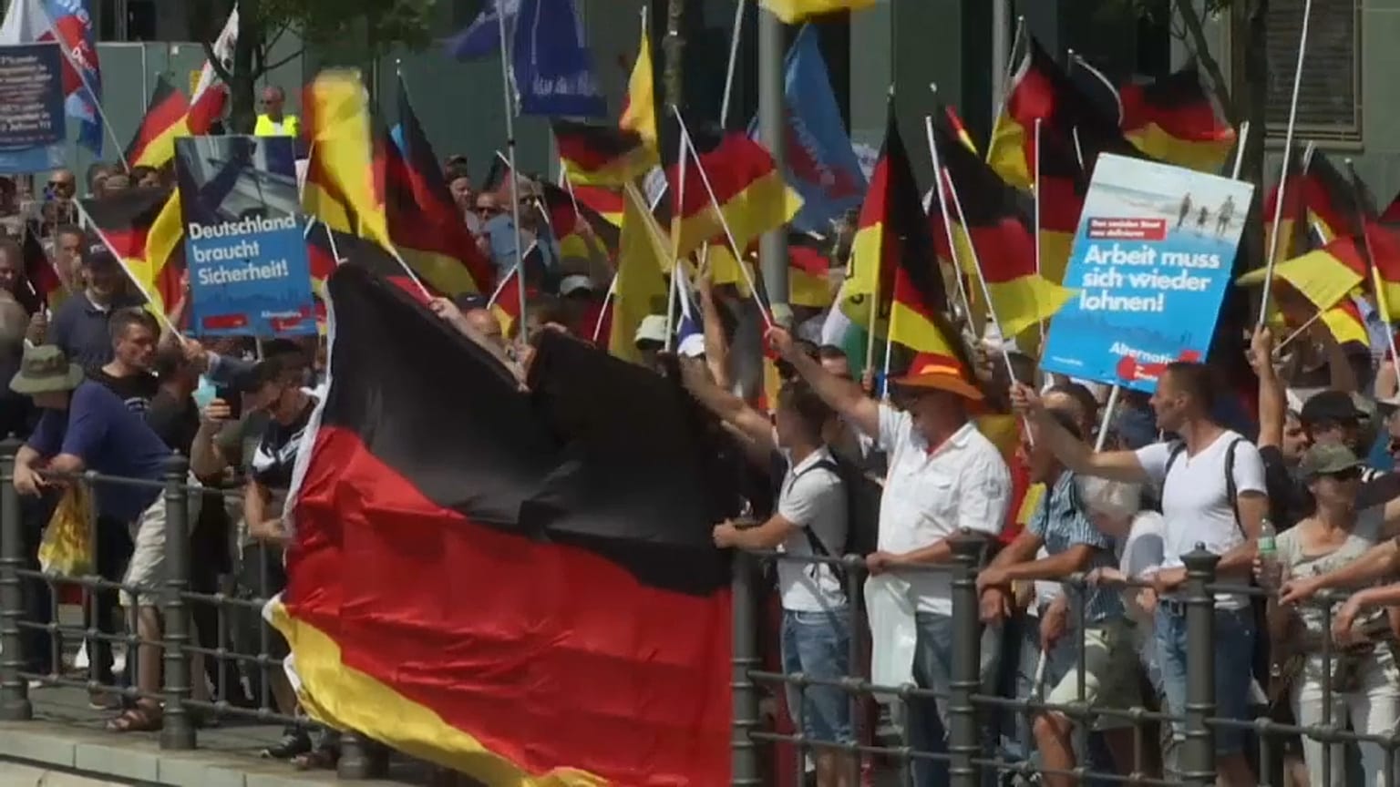 Thousands of nationalist Alternative for Germany supporters march in Berlin 