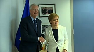Scotland tries to get clear blue water between its position & London's over Brexit