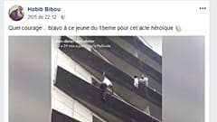 "Que coragem! Bravo a este jovem do 18.° (distrito) pelo ato de coragem"