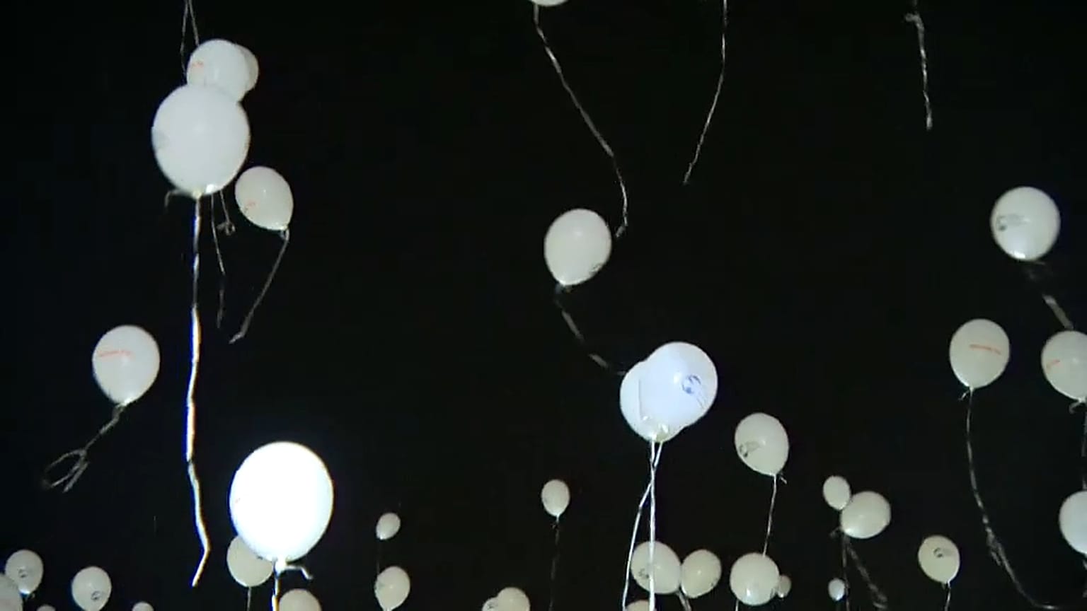 Thousands of balloons released for missing children in Hungary