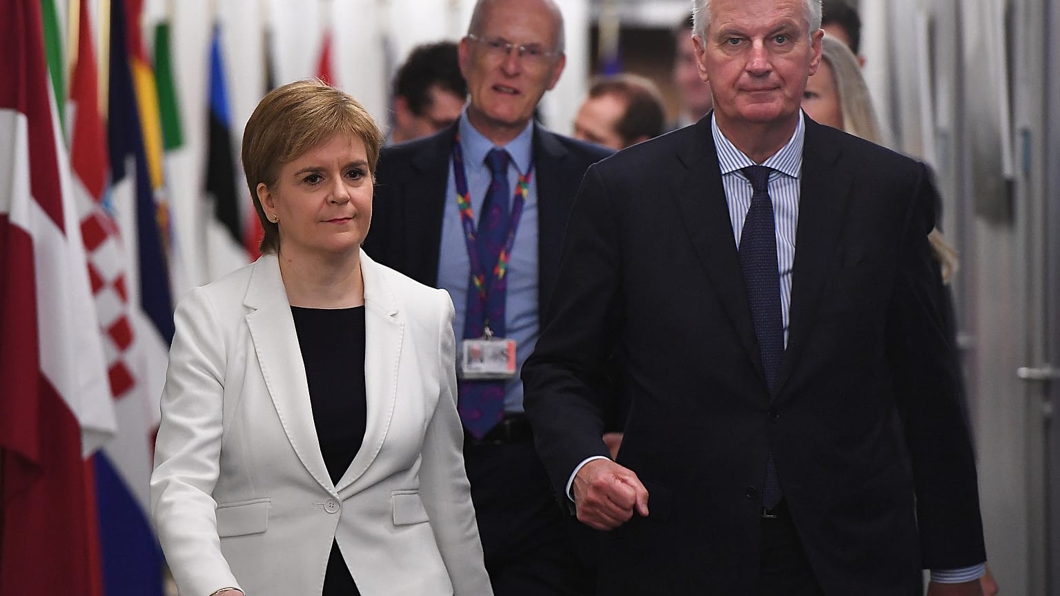 Scotland's First Minister Sturgeon meeting with EU's Michel Barnier