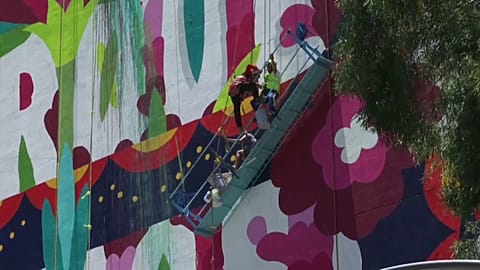 Meksika: iskelesi çöken dört ressam 20 metre yüksekte asılı kaldı