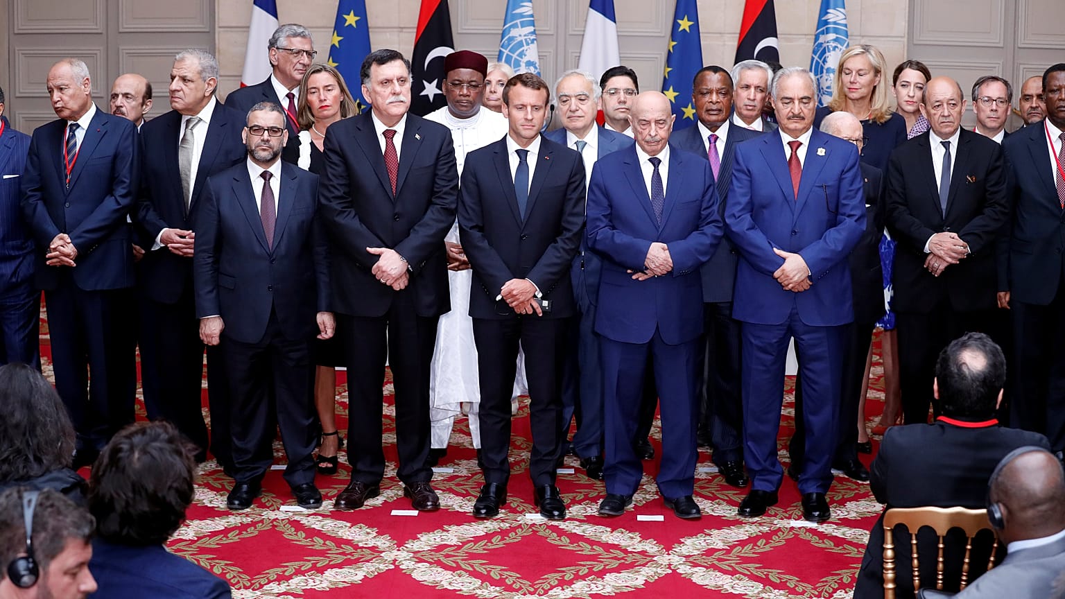 جانب من الاجتماع في فرنسا حول ليبيا