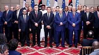 جانب من الاجتماع في فرنسا حول ليبيا