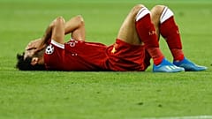 Mohamed Salah during the Champions League final against Real Madrid