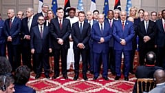 Delegates at the international conference on Libya