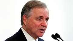 Bank of Italy Governor Ignazio Visco speaks during a meeting in Rome