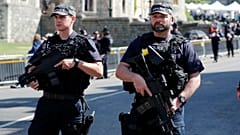 British armed police at the Royal wedding in May 2018