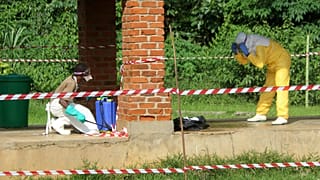 Frontline workers have been immunised against Ebola