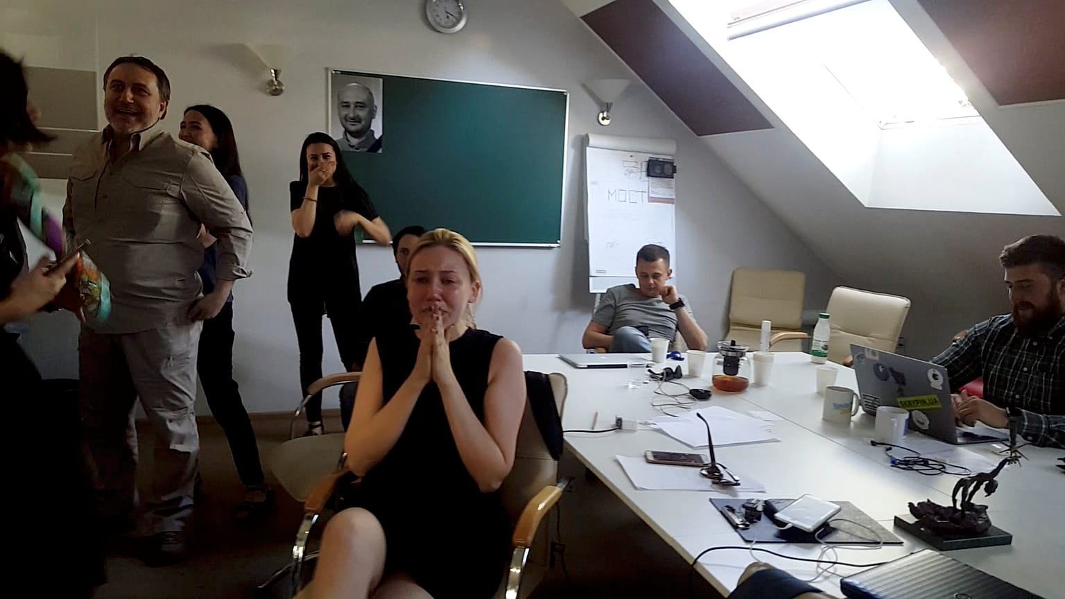 Watch: The moment when Babchenko's colleagues find out he's alive