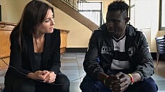 Anelise Borge mit Mamoudou Gassama