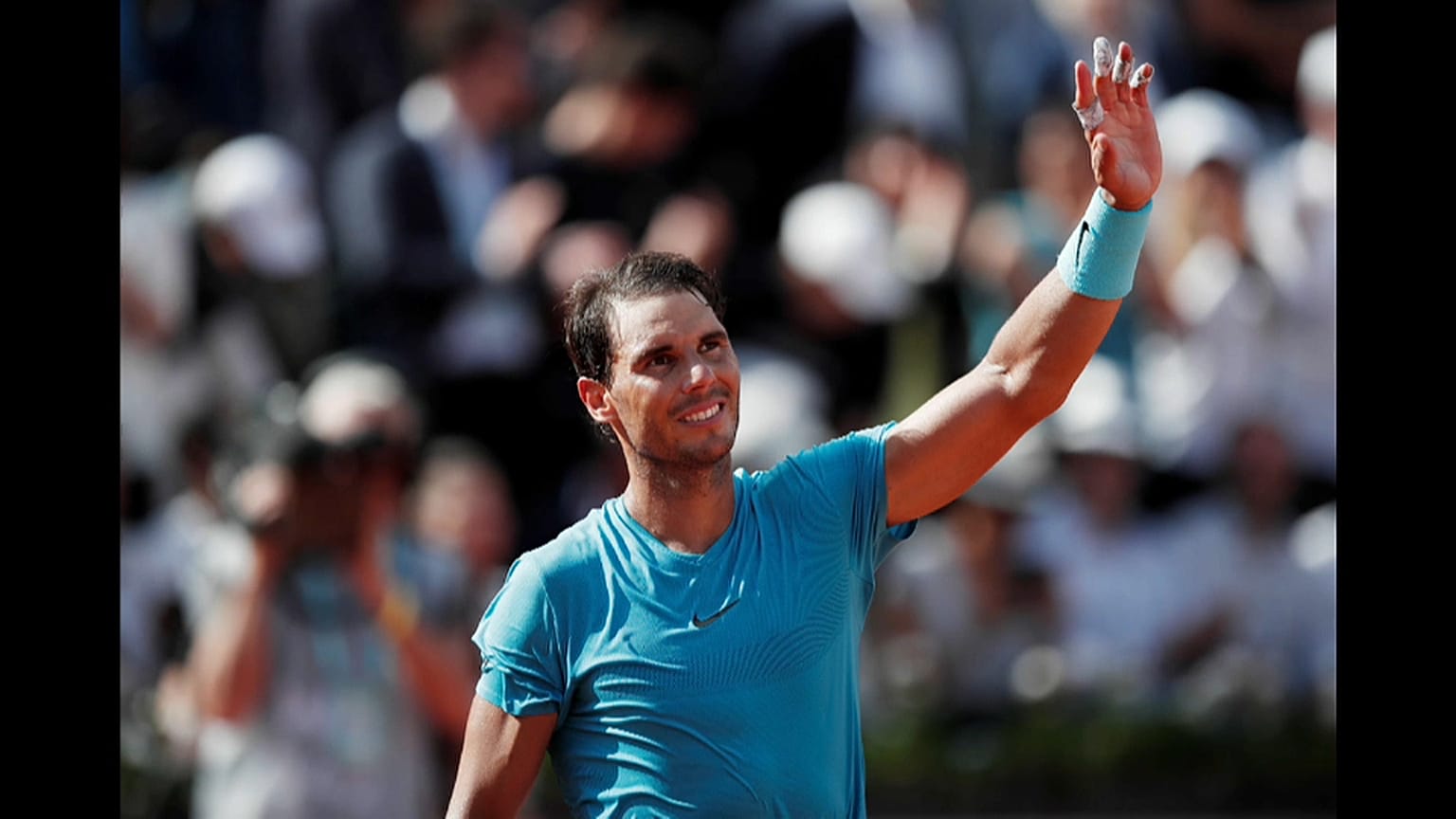 Rafael Nadal after winning his second round match