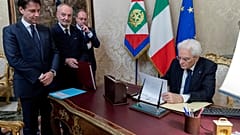 taly's PM-designate Giuseppe Conte and President Mattarella