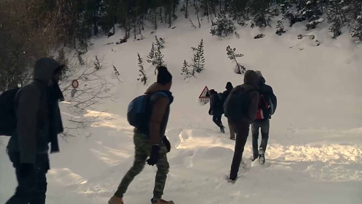 Réfugiés dans les Alpes
