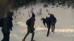 Réfugiés dans les Alpes