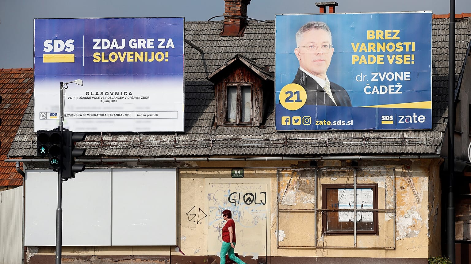 Wahlplakate in Ljubljana