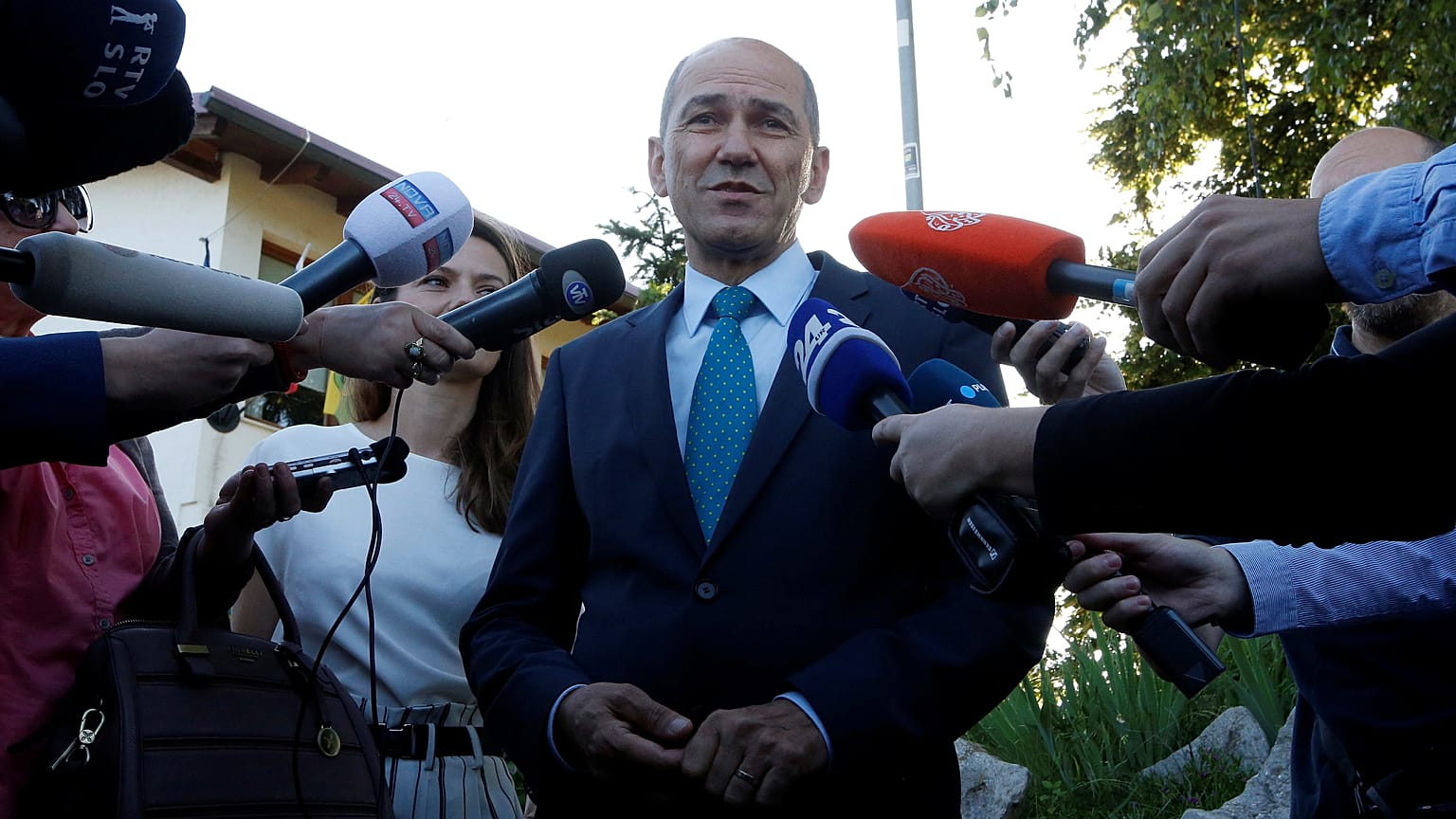 Janez Jansa, favorito en las elecciones eslovenas